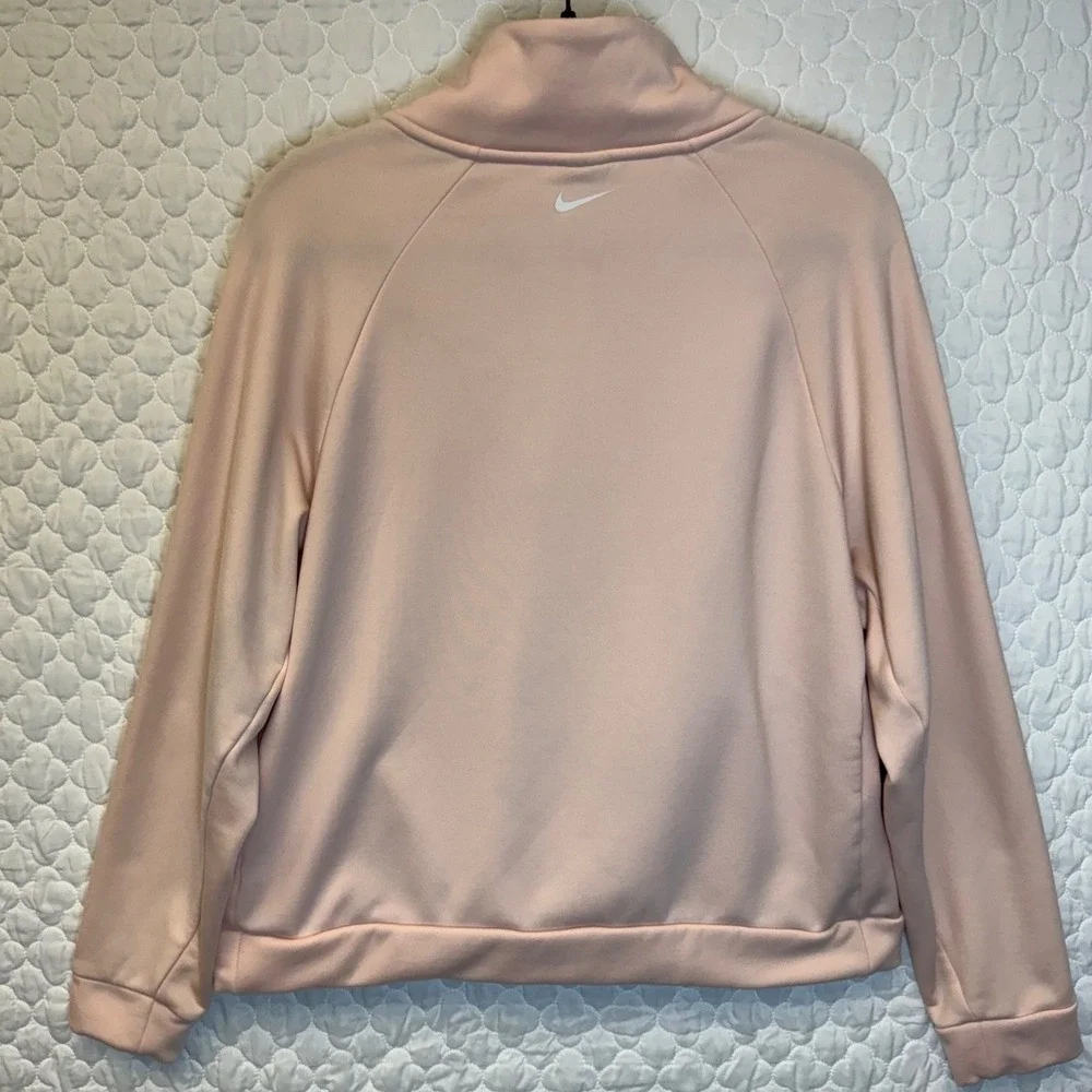 Nike Women's Pink Quarter Zip Super‎ Soft Pullover Sweatshirt Size Medium